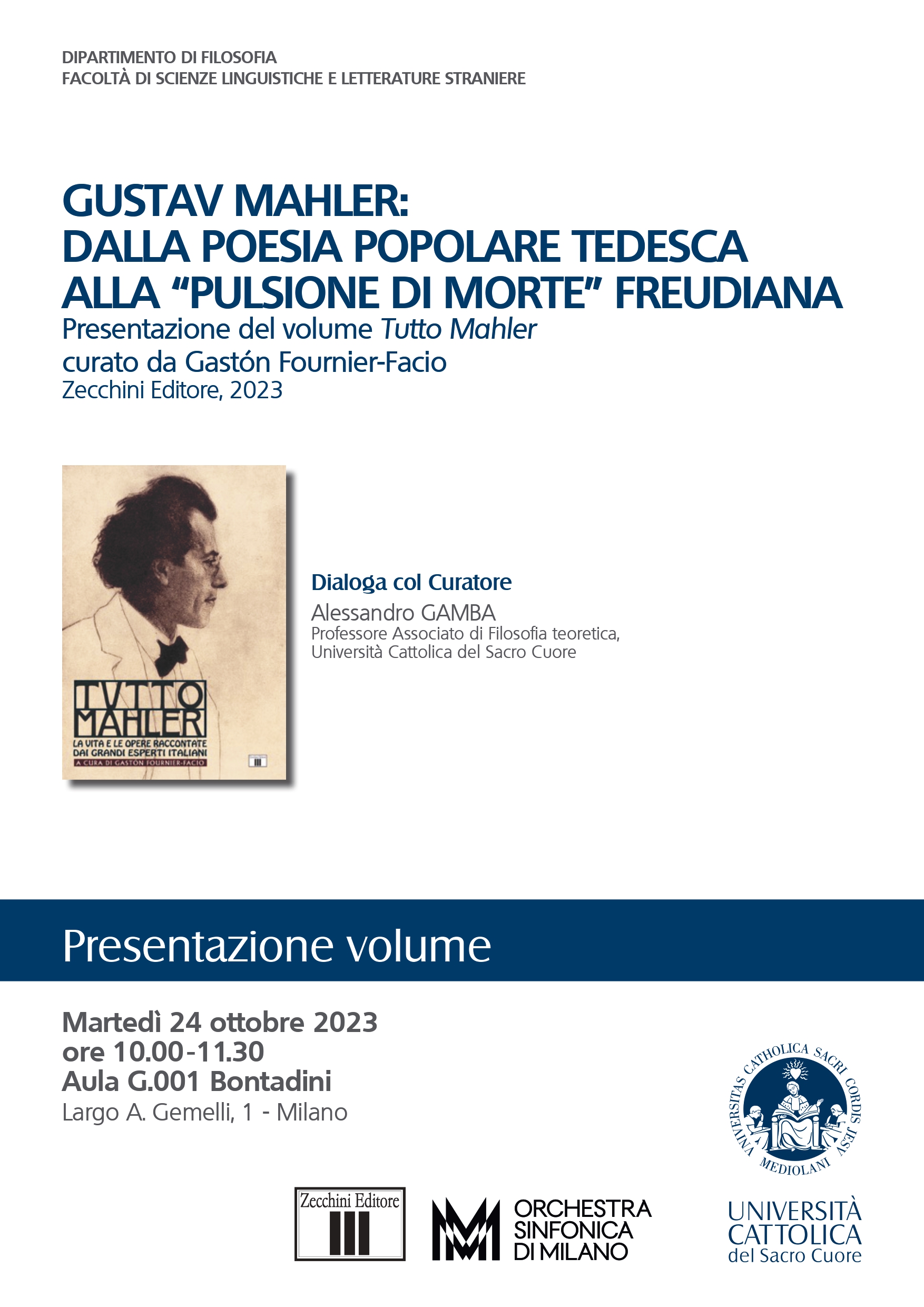 Locandina evento Gustav Mahler